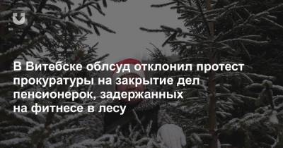 В Витебске облсуд отклонил протест прокуратуры на закрытие дел пенсионерок, задержанных на фитнесе в лесу - news.tut.by - Витебск