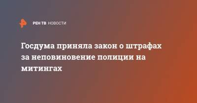 Дмитрий Вяткин - Госдума приняла закон о штрафах за неповиновение полиции на митингах - ren.tv