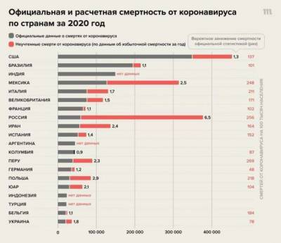 В России гигантский разрыв между статистикой смертности от ковида и «добавленной смертностью» - udf.by - Белоруссия