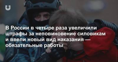 В России в четыре раза увеличили штрафы за неповиновение силовикам и ввели новый вид наказания — обязательные работы - news.tut.by
