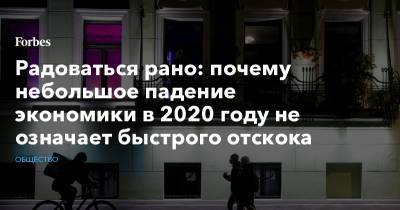 Радоваться рано: почему небольшое падение экономики в 2020 году не означает быстрого отскока - forbes.ru