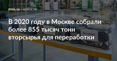 Петр Бирюков - В 2020 году в Москве собрали более 855 тысяч тонн вторсырья для переработки - mos.ru - Москва