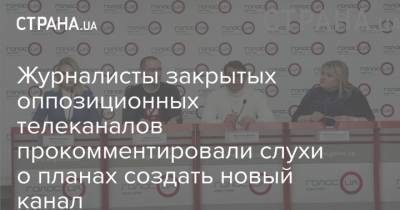 Журналисты закрытых оппозиционных телеканалов прокомментировали слухи о планах создать новый канал - strana.ua