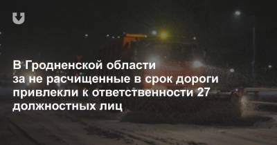 В Гродненской области за нересчищенные в срок дороги привлекли к ответственности 27 должностных лиц - news.tut.by