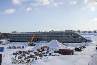 В строящемся корсаковском пансионате начались работы по фасаду - sakhalin.info