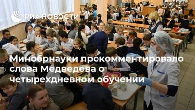 Дмитрий Медведев - Минобрнауки прокомментировало слова Медведева о четырехдневном обучении - ria.ru - Москва - Россия