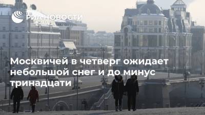 Евгений Тишковец - Москвичей в четверг ожидает небольшой снег и до минус тринадцати - ria.ru - Москва