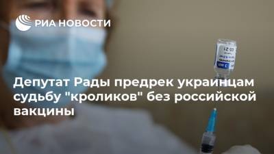 Владимир Зеленский - Илья Кива - Депутат Рады предрек украинцам судьбу "кроликов" без российской вакцины - ria.ru - Москва - Россия - Украина - Киев