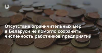 Отсутствие ограничительных мер в Беларуси не помогло сохранить численность работников предприятий - news.tut.by - Белоруссия - Минск