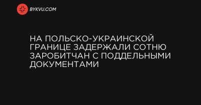 На польско-украинской границе задержали сотню заробитчан с поддельными документами - bykvu.com - Молдавия