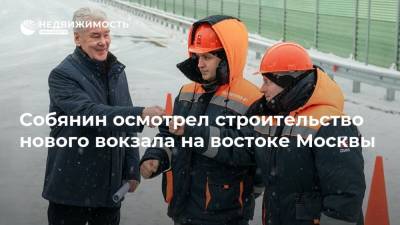 Сергей Собянин - Собянин осмотрел строительство нового вокзала на востоке Москвы - realty.ria.ru - Москва