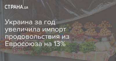 Украина за год увеличила импорт продовольствия из Евросоюза на 13% - strana.ua