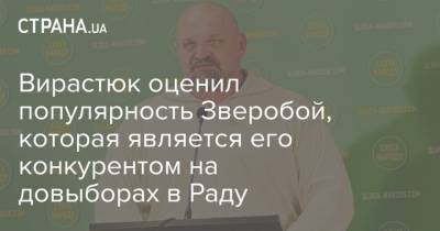 Владимир Зеленский - Вирастюк оценил популярность Зверобой, которая является его конкурентом на довыборах в Раду - strana.ua - Ивано-Франковская обл.