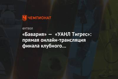 «Бавария» — «УАНЛ Тигрес»: прямая онлайн-трансляция финала клубного ЧМ начнётся в 21:00 - championat.com - Египет - Мексика - Катар