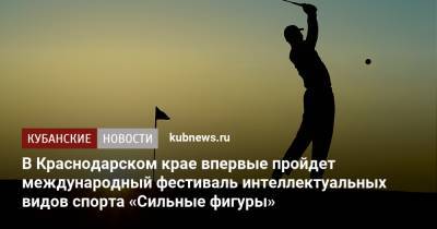 Александр Власов - В Краснодарском крае впервые пройдет международный фестиваль интеллектуальных видов спорта «Сильные фигуры» - kubnews.ru - Краснодарский край - Московская обл. - Геленджик