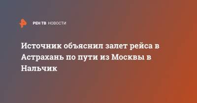 Источник объяснил залет рейса в Астрахань по пути из Москвы в Нальчик - ren.tv - Москва - Нальчик - Астрахань
