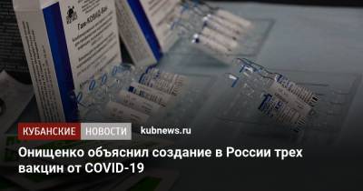 Геннадий Онищенко - Онищенко объяснил создание в России трех вакцин от COVID-19 - kubnews.ru - Россия
