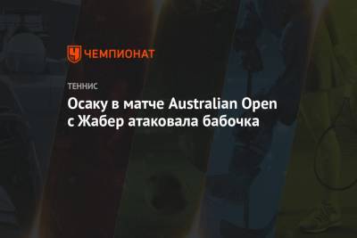 Наоми Осака - Гарбинье Мугуруса - Осаку в матче Australian Open с Жабер атаковала бабочка - championat.com - Австралия - Япония - Тунис