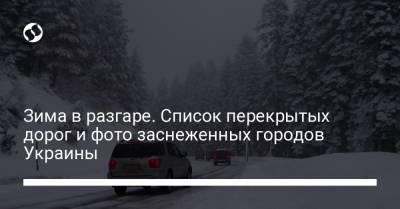 Зима в разгаре. Список перекрытых дорог и фото заснеженных городов Украины - liga.net - Украина - Киев - Киевская обл. - Черниговская обл. - Винницкая обл. - Тернопольская обл. - Черкасская обл. - Житомирская обл. - Закарпатская обл. - Полтавская обл.