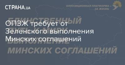 ОПЗЖ требует от Зеленского выполнения Минских соглашений - strana.ua - Минск