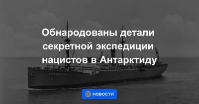 Обнародованы детали секретной экспедиции нацистов в Антарктиду - news.mail.ru - Испания - Антарктида