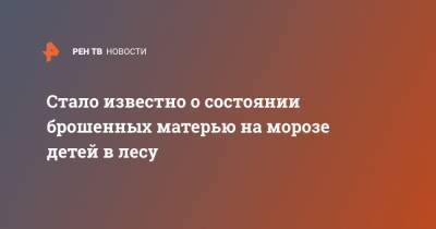 Анна Кузнецова - Стало известно о состоянии брошенных матерью на морозе детей в лесу - ren.tv - Москва
