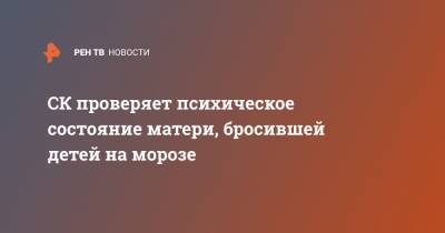Юлия Иванова - СК проверяет психическое состояние матери, бросившей детей на морозе - ren.tv - Москва