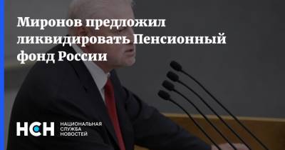 Сергей Миронов - Максим Топилин - Михаил Мишустин - Андрей Кигим - Миронов предложил ликвидировать Пенсионный фонд России - nsn.fm