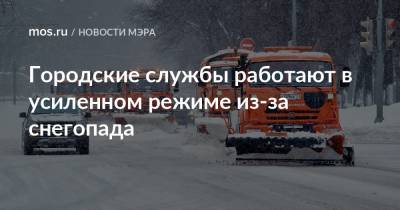 Сергей Собянин - Городские службы работают в усиленном режиме из-за снегопада - mos.ru
