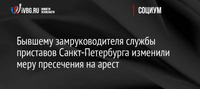 Михаил Ведерников - Бывшему замруководителя службы приставов Санкт-Петербурга изменили меру пресечения на арест - ivbg.ru - Россия - Санкт-Петербург - Псковская обл. - Псков