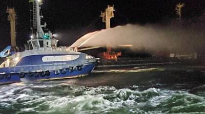 В Черном море горел сухогруз – видео - ru.slovoidilo.ua - Украина - Николаевская обл. - Южный