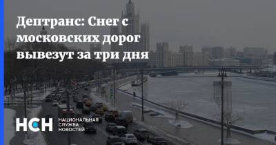Дептранс: Снег с московских дорог вывезут за три дня - nsn.fm - Москва