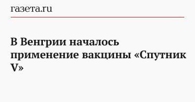 В Венгрии началось применение вакцины «Спутник V» - gazeta.ru - Венгрия - Будапешт