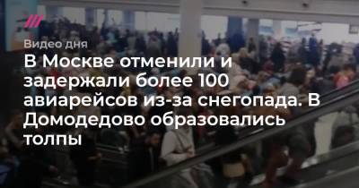 В Москве отменили и задержали более 100 авиарейсов из-за снегопада. В Домодедово образовались толпы - tvrain.ru - Москва