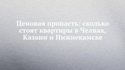 Ценовая пропасть: сколько стоят квартиры в Челнах, Казани и Нижнекамске - chelny-izvest.ru - респ. Татарстан - Набережные Челны - Казань - Нижнекамск