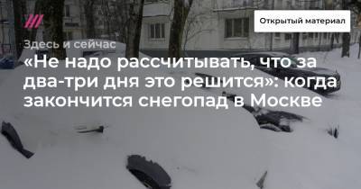 Роман Вильфанд - «Не надо рассчитывать, что за два-три дня это решится»: когда закончится снегопад в Москве - tvrain.ru - Москва