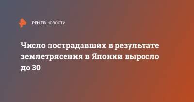 Число пострадавших в результате землетрясения в Японии выросло до 30 - ren.tv - Япония