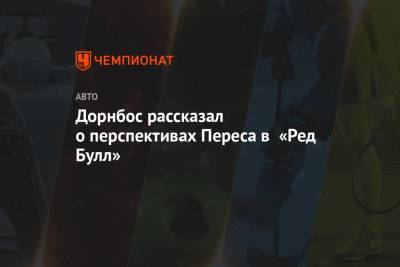 Максим Ферстаппен - Серхио Перес - Дорнбос рассказал о перспективах Переса в «Ред Булл» - championat.com