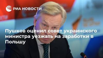 Алексей Пушков - Юрий Витренко - Пушков оценил совет украинского министра уезжать на заработки в Польшу - ria.ru - Москва - Украина - Польша - Днепропетровская обл.