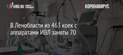 В Ленобласти из 463 коек с аппаратами ИВЛ заняты 70 - ivbg.ru - Ленинградская обл.