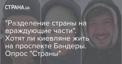 Степан Бандер - "Разделение страны на враждующие части". Хотят ли киевляне жить на проспекте Бандеры. Опрос "Страны" - strana.ua - Киев