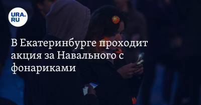 Алексей Навальный - В Екатеринбурге проходит акция за Навального с фонариками. Фото - ura.news - Екатеринбург