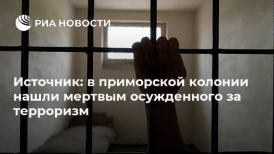 Источник: в приморской колонии нашли мертвым осужденного за терроризм - ria.ru - Москва - Приморье край - Владивосток