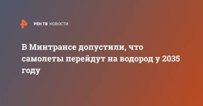Виталий Савельев - В Минтрансе допустили, что самолеты перейдут на водород у 2035 году - ren.tv