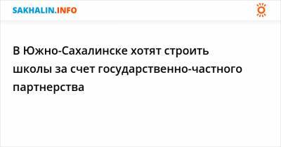 Сергей Надсадин - В Южно-Сахалинске хотят строить школы за счет государственно-частного партнерства - sakhalin.info - Южно-Сахалинск