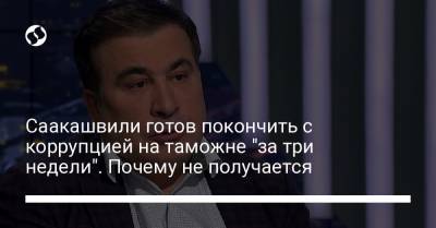 Михаил Саакашвили - Саакашвили готов покончить с коррупцией на таможне "за три недели". Почему не получается - liga.net