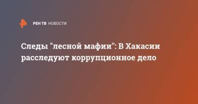 Андрей Васильев - Валентин Коновалов - Следы "лесной мафии": В Хакасии расследуют коррупционное дело - ren.tv - респ. Хакасия