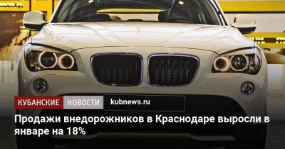 Продажи внедорожников в Краснодаре выросли в январе на 18% - kubnews.ru - Москва - Санкт-Петербург - Краснодар - Казань