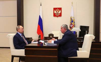 Игорь Сечин - В.Путин - Встреча с главой компании «Роснефть» Игорем Сечиным - kremlin.ru