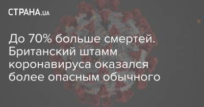 До 70% больше смертей. Британский штамм коронавируса оказался более опасным обычного - strana.ua - США